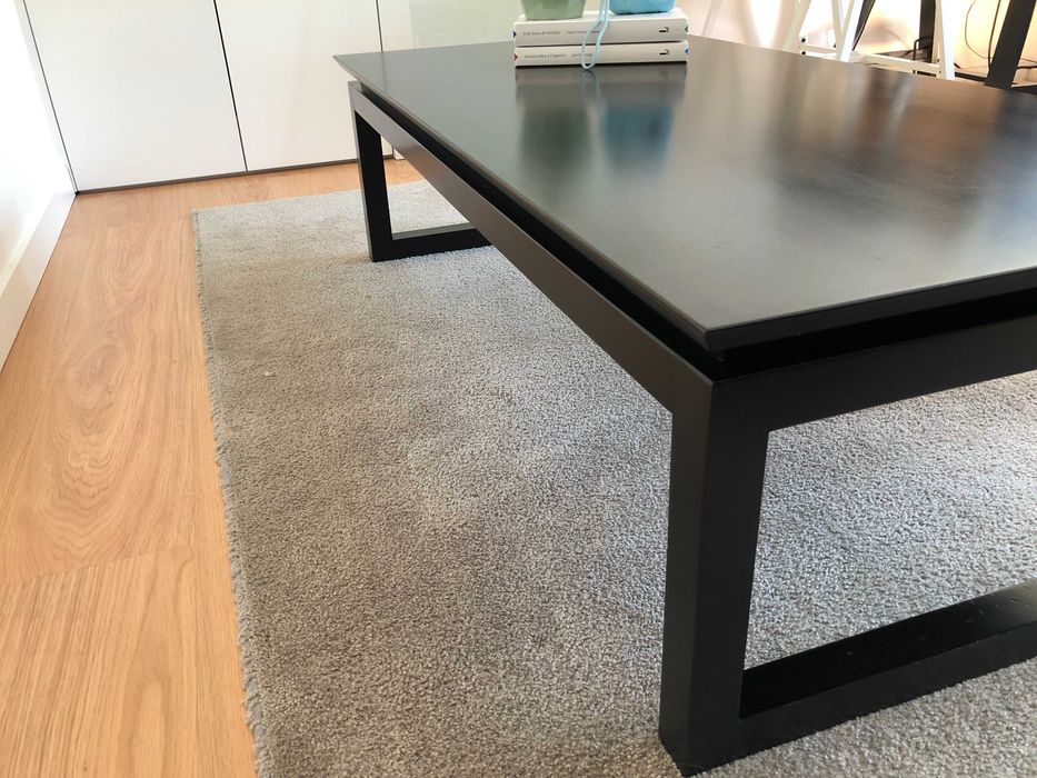 Mesa de centro sala preta 120x60