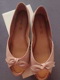 Skórzane sandały damskie baleriny Lasocki 40