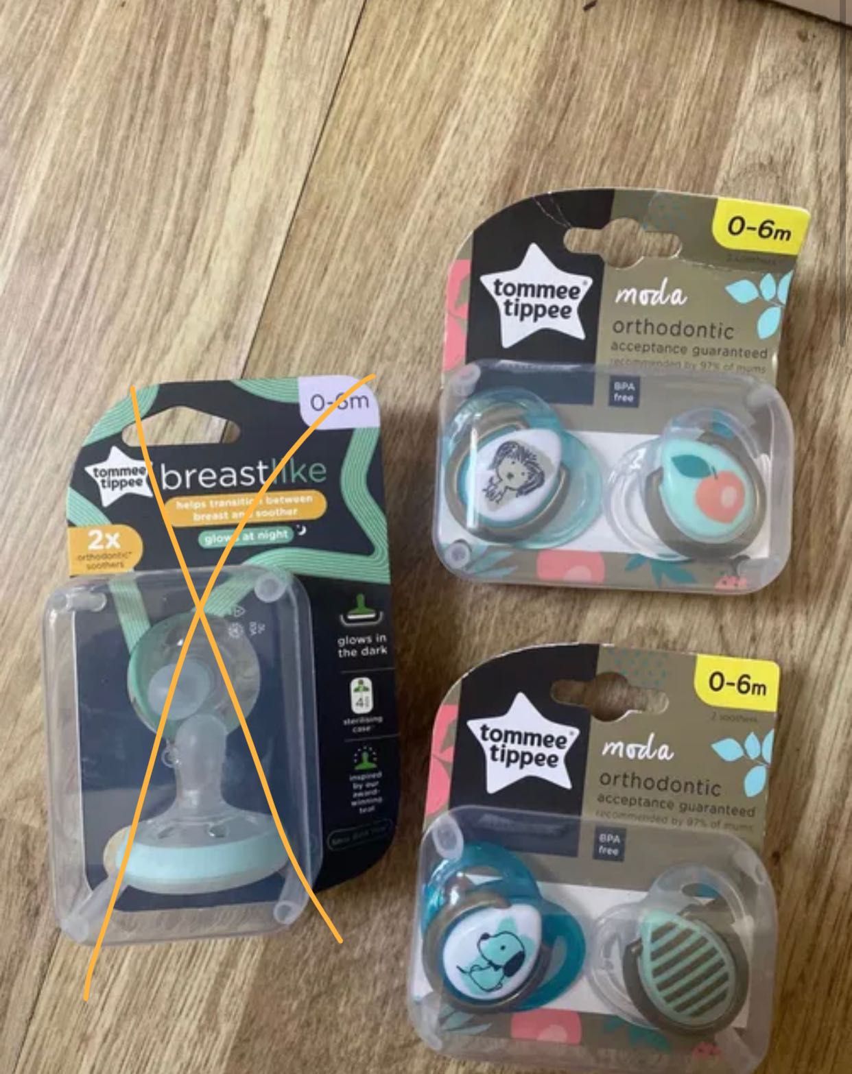 Нові пустушки 0-6 місяці Tommee Tippee