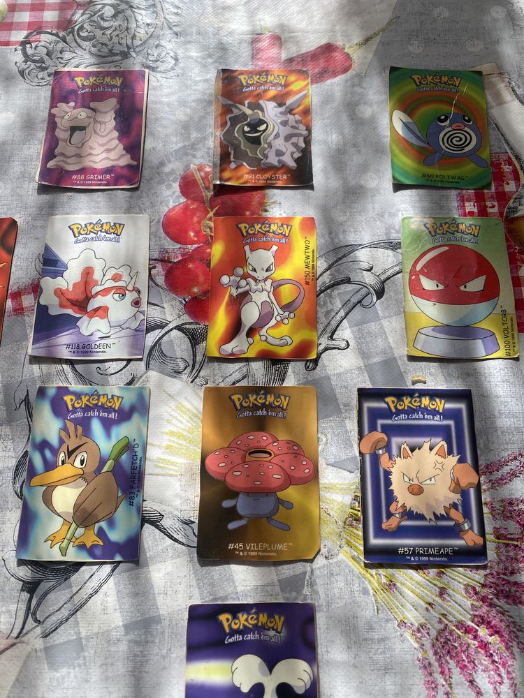 Cartoes Pokemon Boomer e Cartoes Kelloggs