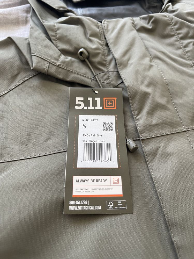 Куртка 5.11 tactical EXOS RAIN SHELL розмір М,L,XL