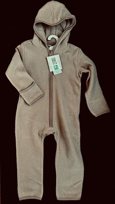 Nowy kombinezon z wełny merino, 86/92