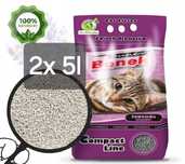 Benek 2x 5l + Gratis, Lawenda Compact Żwirek Kot Kuweta Piasek 10l Cat