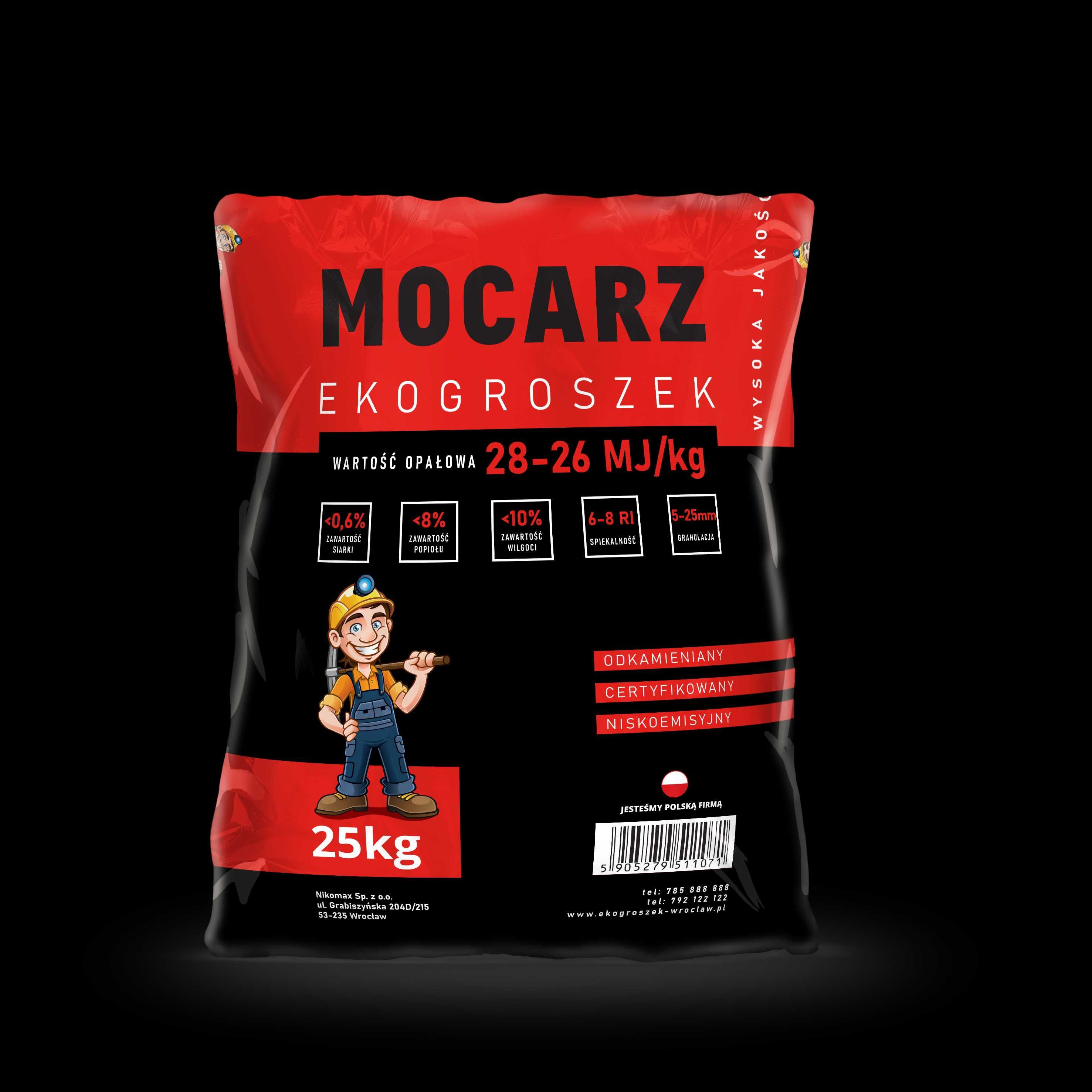 ekogroszek workowany z dostawą Mocarz 26-28MJ Legnica i okolice+wnos