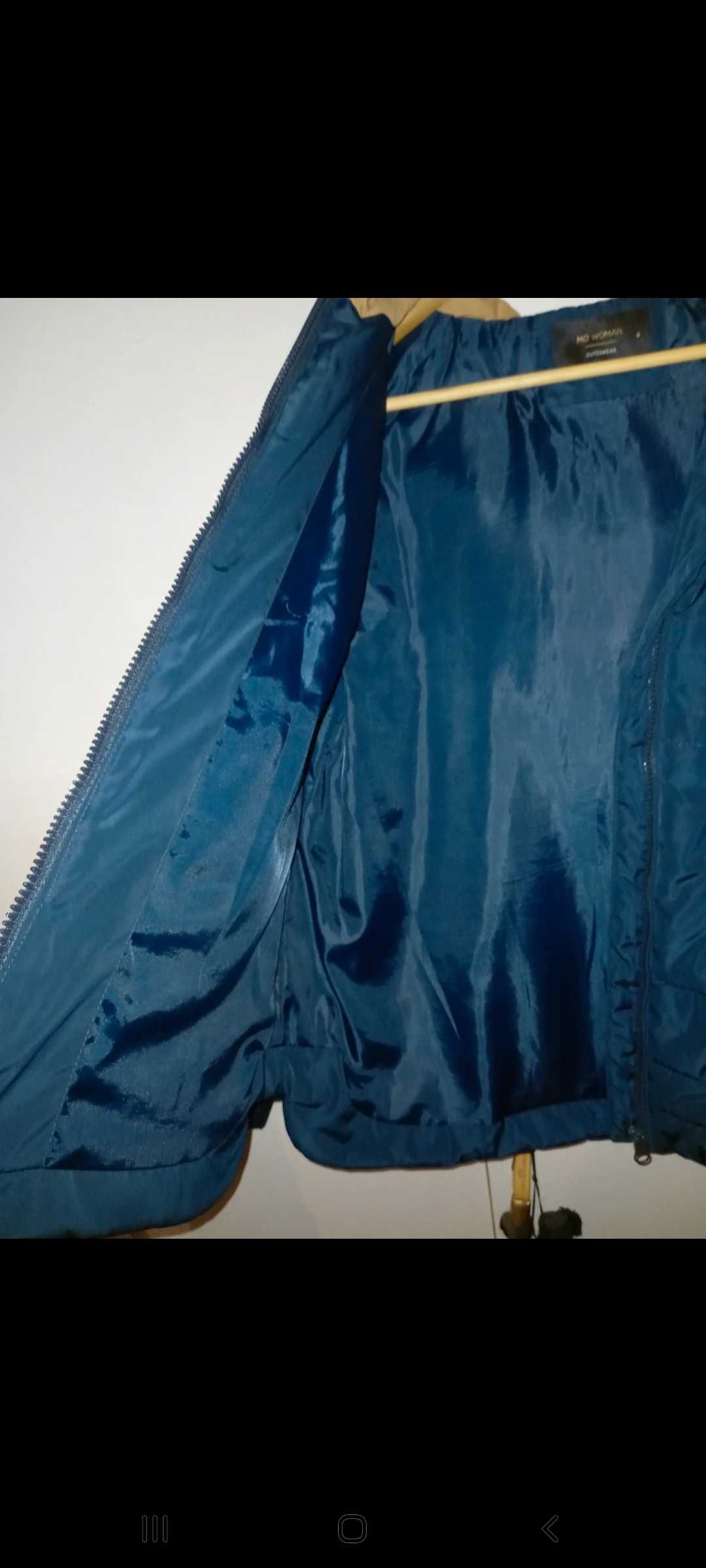 Casaco acolchoado azul marinho com capucho - S - MO Woman
