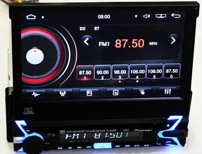Автомагнитола 1Din Pioneer 7130 Выдвижной экран