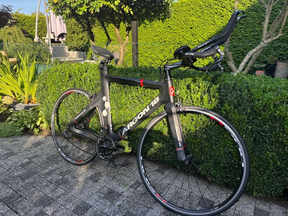 Rower triathlonowy Argon 18 E-112 karbon rozmiar L + akcesoria