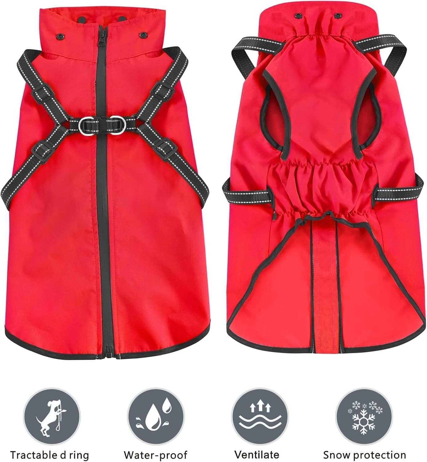 ENVIO GRÁTIS - Capa de chuva para cães pequenos, médios e grandes