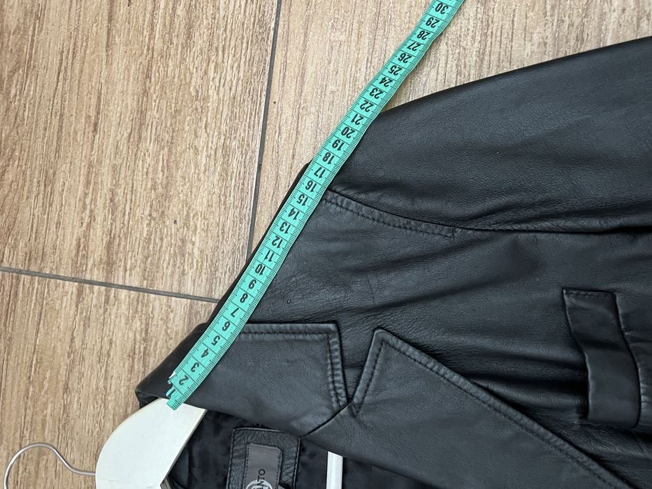 Вінтажний шкіряний жакет