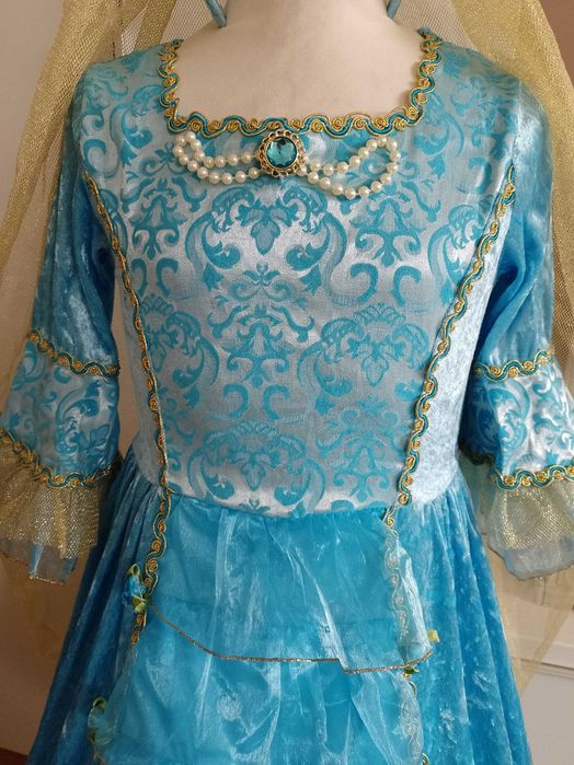 NOWY strój karnawałowy DAMA DWORU DWORKA wróżkla Elsa Elza 122/128 28