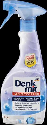 Denkmit дезінфікуючий нейтралізатор запахів 3 в 1 для тканин 

D