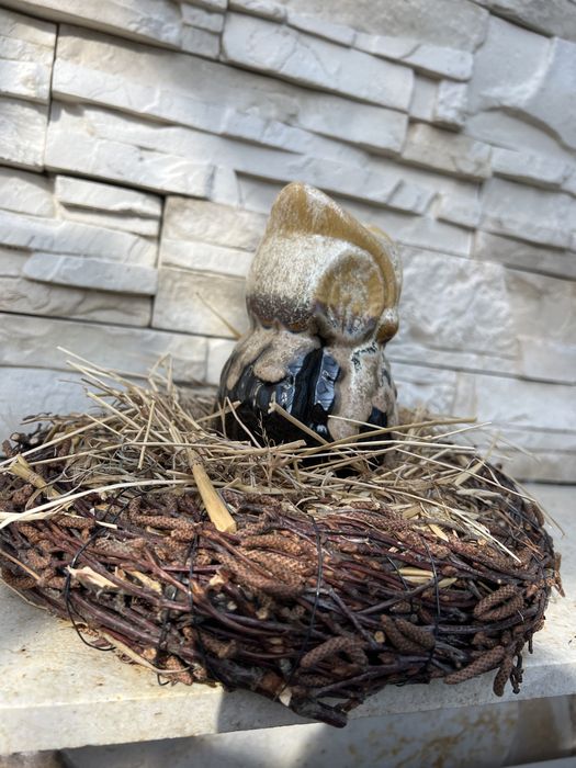 Home&you ceramiczna sowa w naruralnym gnieździe