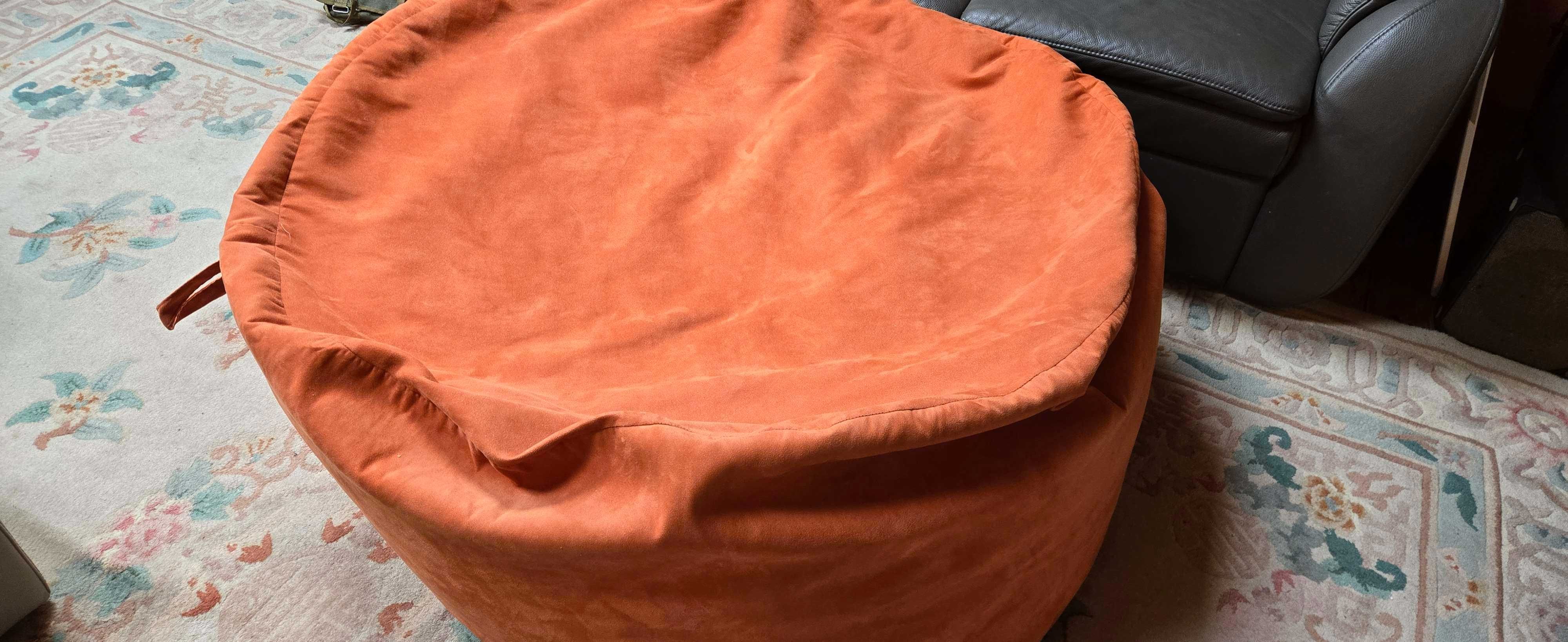 Wielka pufa Fotel BIG Welur Idealny Stan Ładny kolor  + Gratis