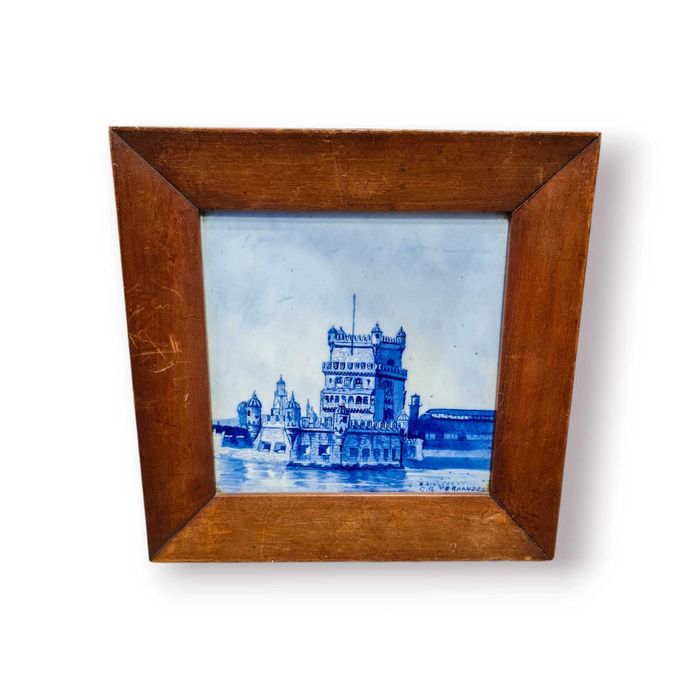 Painel Azulejo c/ Moldura–Torre de Belém(Viuva Silva Fernandes,Lisboa)