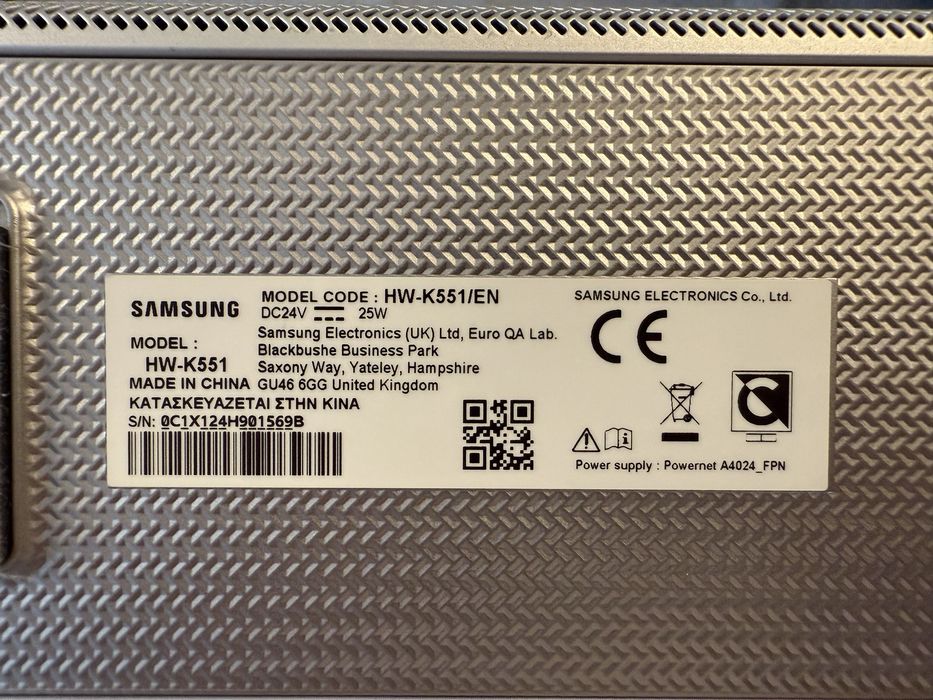 Soundbar samsung hw-k551