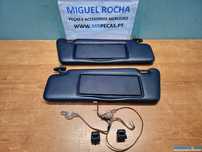 Palas do sol azuis com luz Mercedes 190 / W124