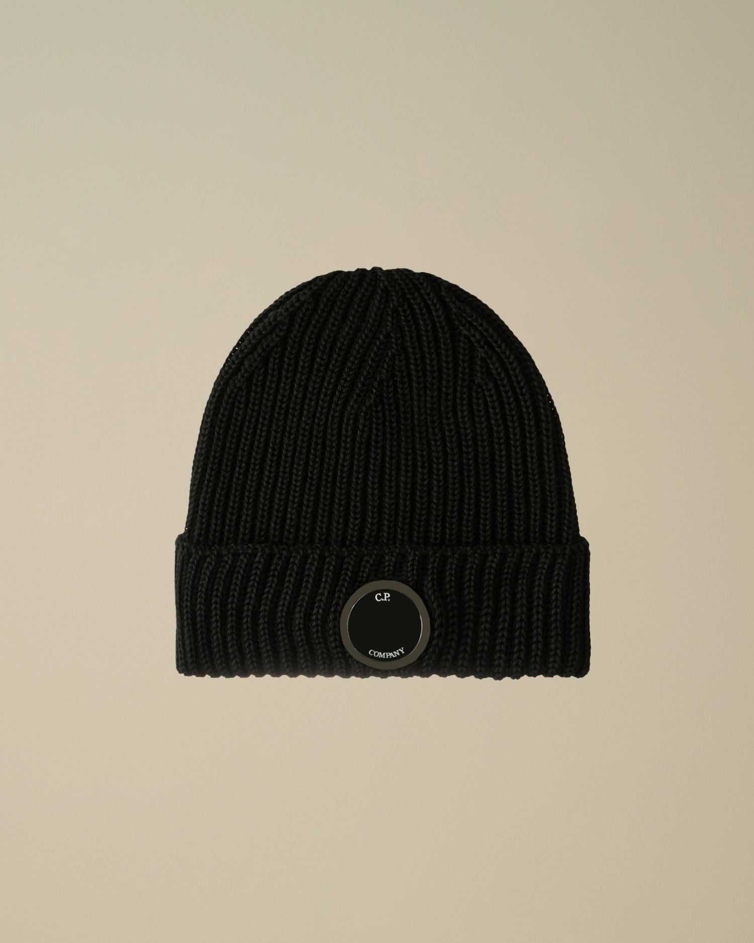 Шапка C.P. Company Lens Beanie Black