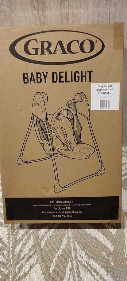 Huśtawka elektryczna Graco Baby Delight Block Alphabet
