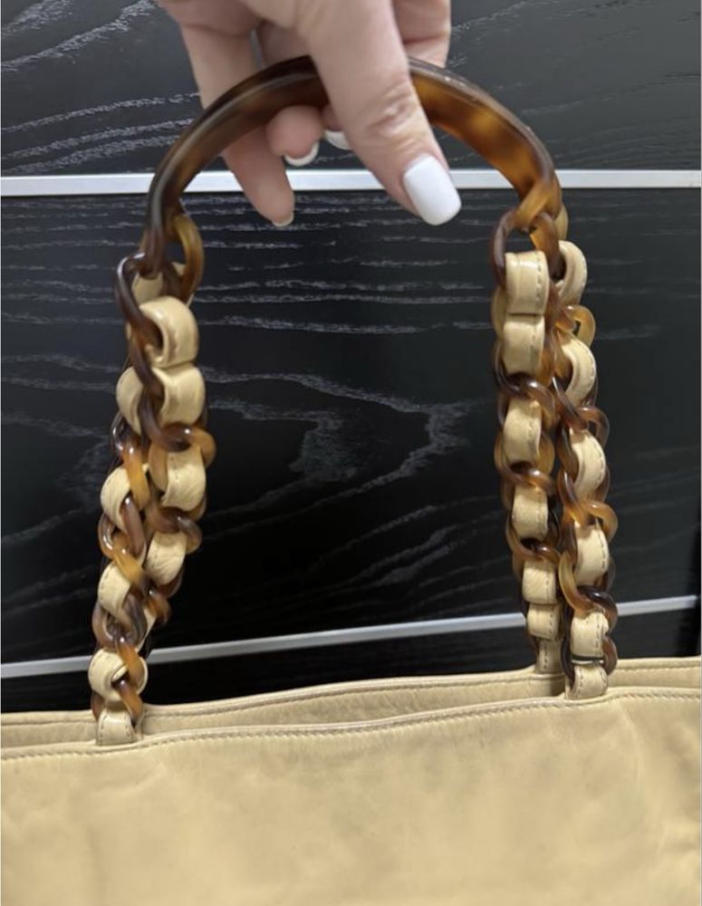 Chanel оригинал кожаная сумка шопер