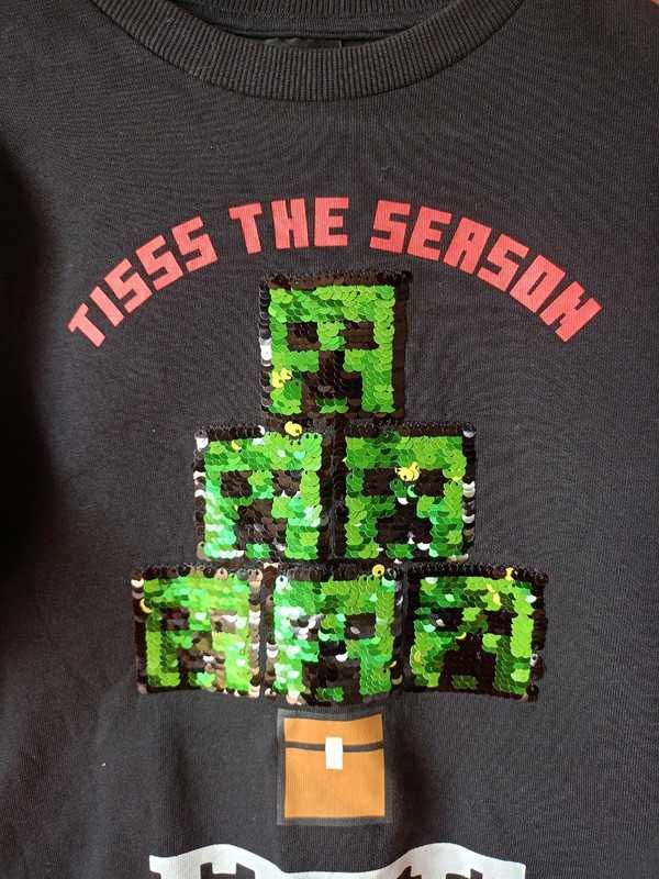 Bluza Minecraft cekinowa cekiny chłopięca
