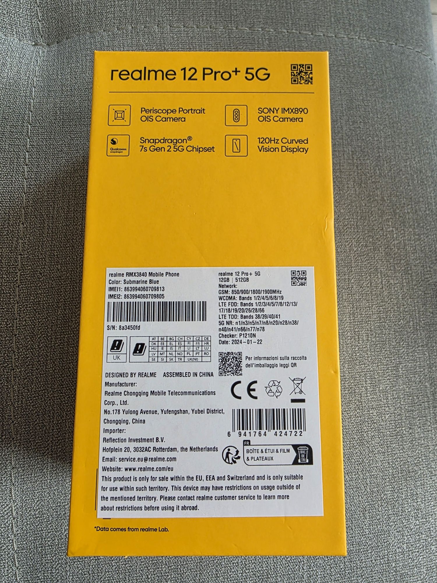 Realme 12 Pro+ z 12gb ram i 512gb pamięci