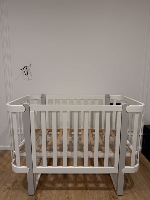 Кроватка Верес Монако біло-сіре