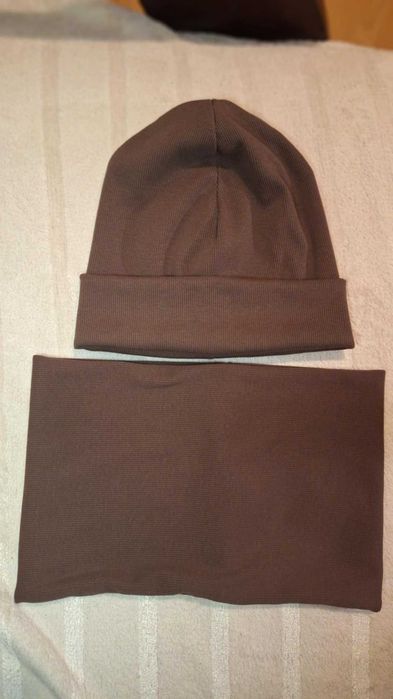 Ręcznie szyte komplety czapka + komin – 45 zł / komplet