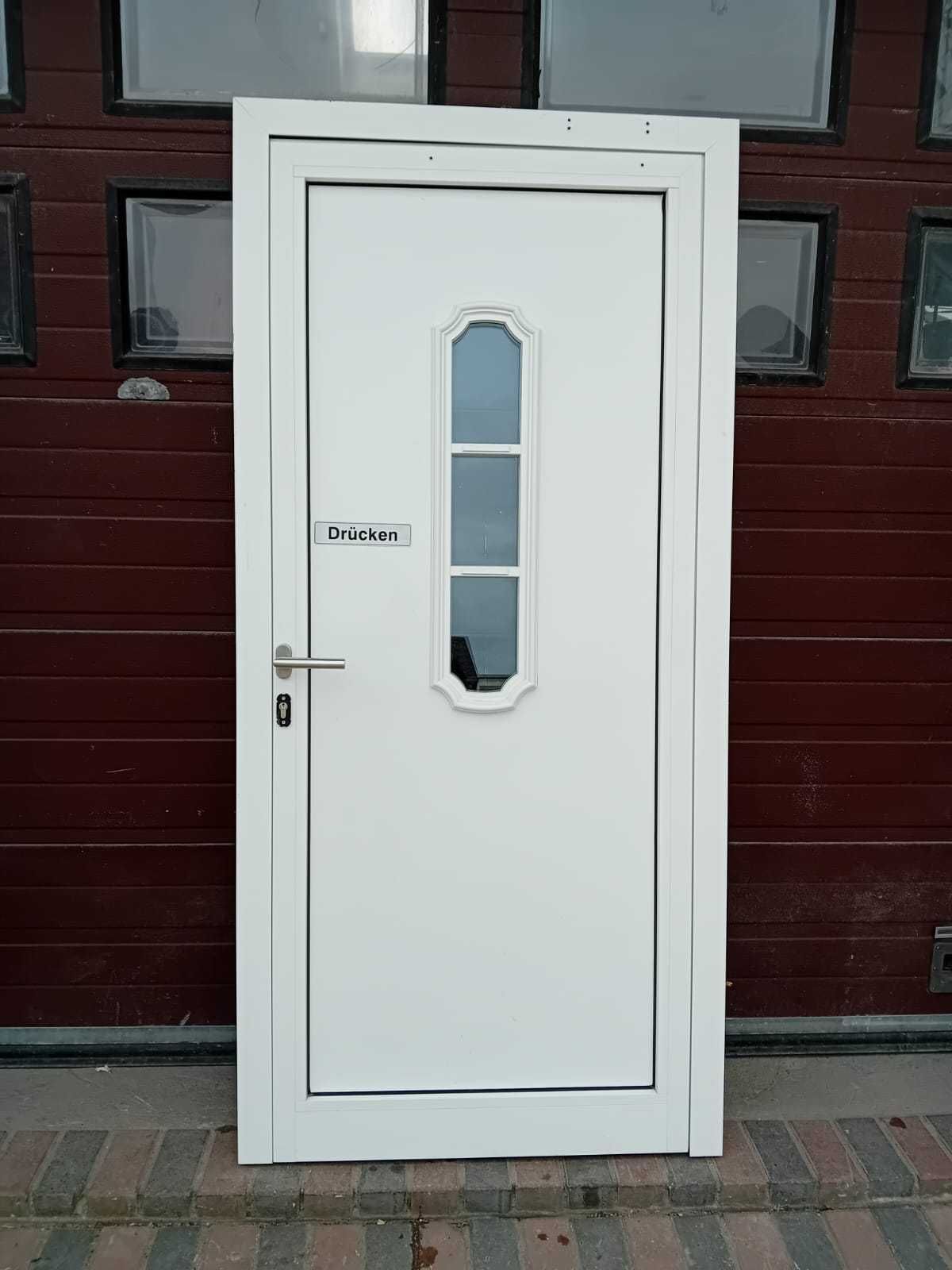 Drzwi zewnętrzne aluminiowe 102x216 z przeszkleniem DOWÓZ CAŁY KRAJ