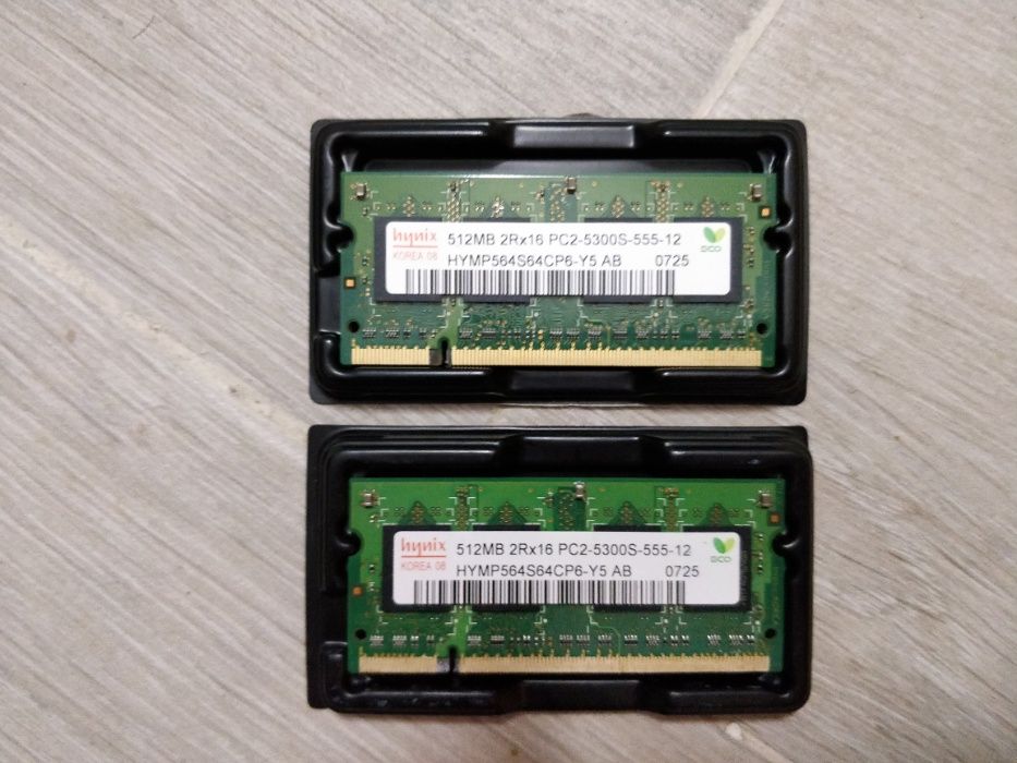 Vendo - 2x Hynix 512MB 2Rx16 PC2-5300S-555-12 DDR2