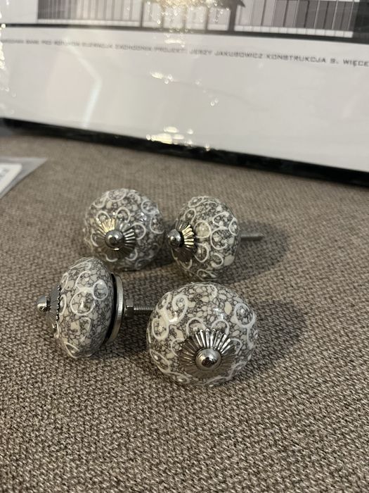 Uchwyty meblowe ceramiczne ręcznie malowane