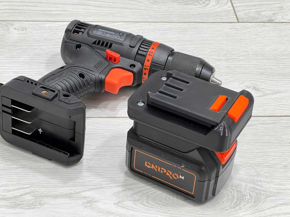 Адаптер перехідник з Dnipro m на акб Dnipro m CD-182 3д друк