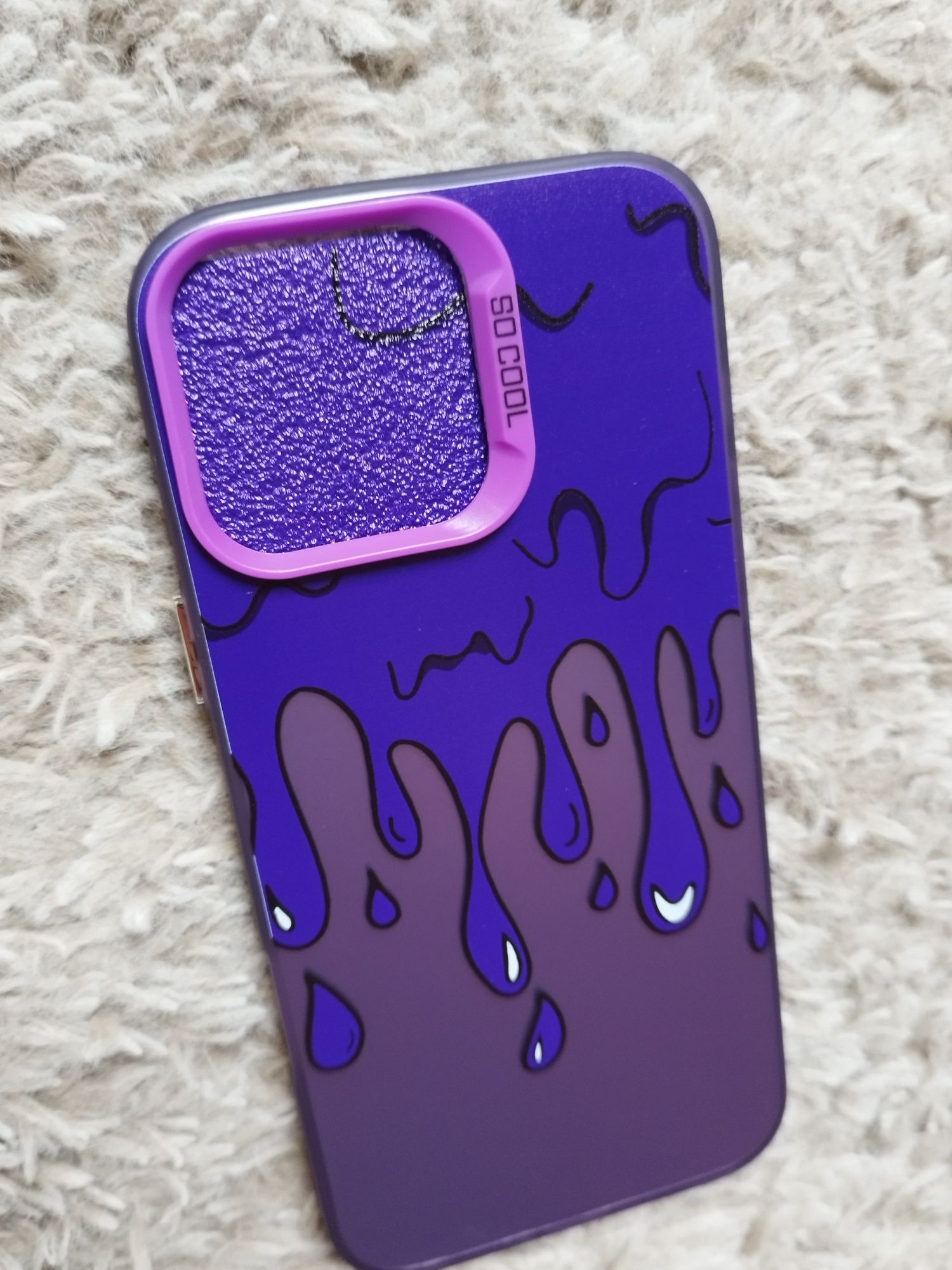 Case Etui iPhone 16 Pro Max Piękne Jagodowe Fioletowe nowe etui z ochr