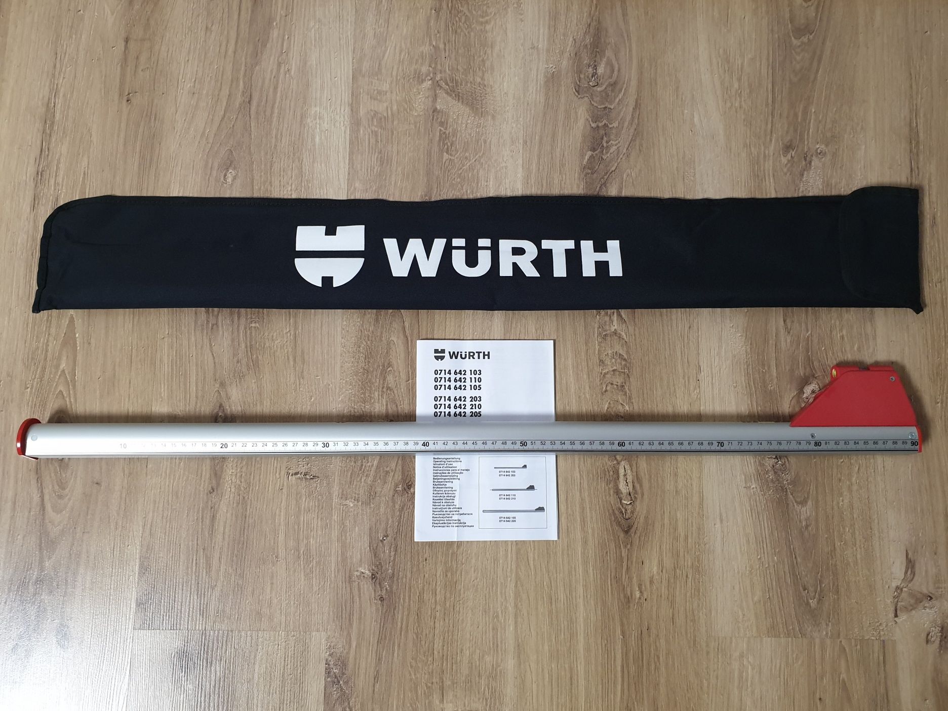 Nowy! - solidny przymiar WÜRTH 5M - teleskopowy/aluminium/poziomica
