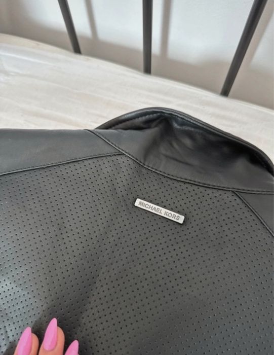 Kurtka męska Michael Kors MK skórzana skóra ekoskóra motocyklówka