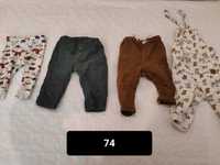 Zestaw spodni niemowlęcych chłopięcych h&m cool club rozmiar 74