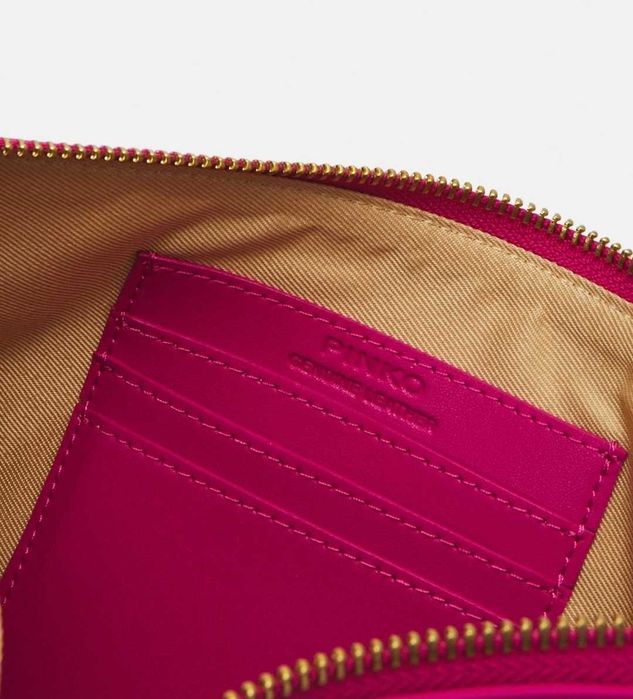 Torebka Pinko różowa skórzana nowa kopertówka