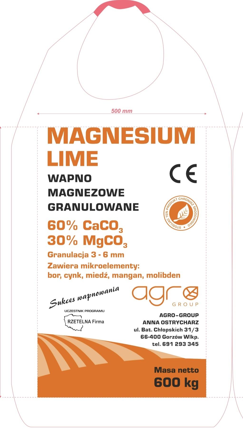 Wapno kreda granulowane PRODUCENT