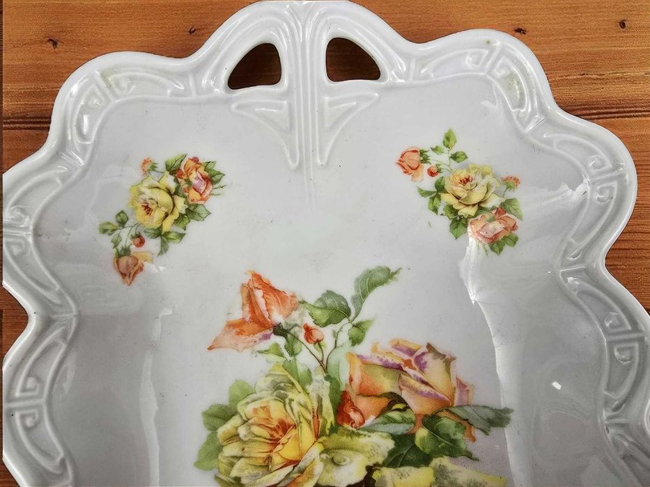 Patera półmisek róże Silesia Königszelt AG Jaworzyna Śląska 1914/18r