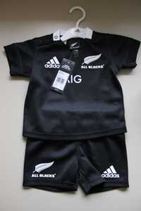 Adidas all blacks komplet zestaw Cw3132 3/6m 68cm