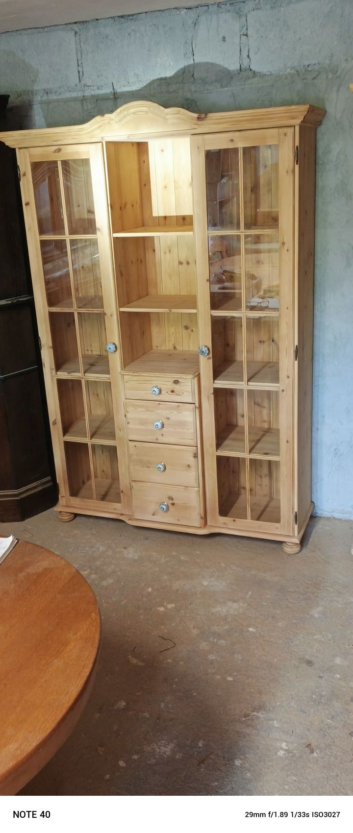 Biblioteka lite drewno sosnowe