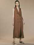 Vestido comprido smoking, Massimo Dutti Limited Edition