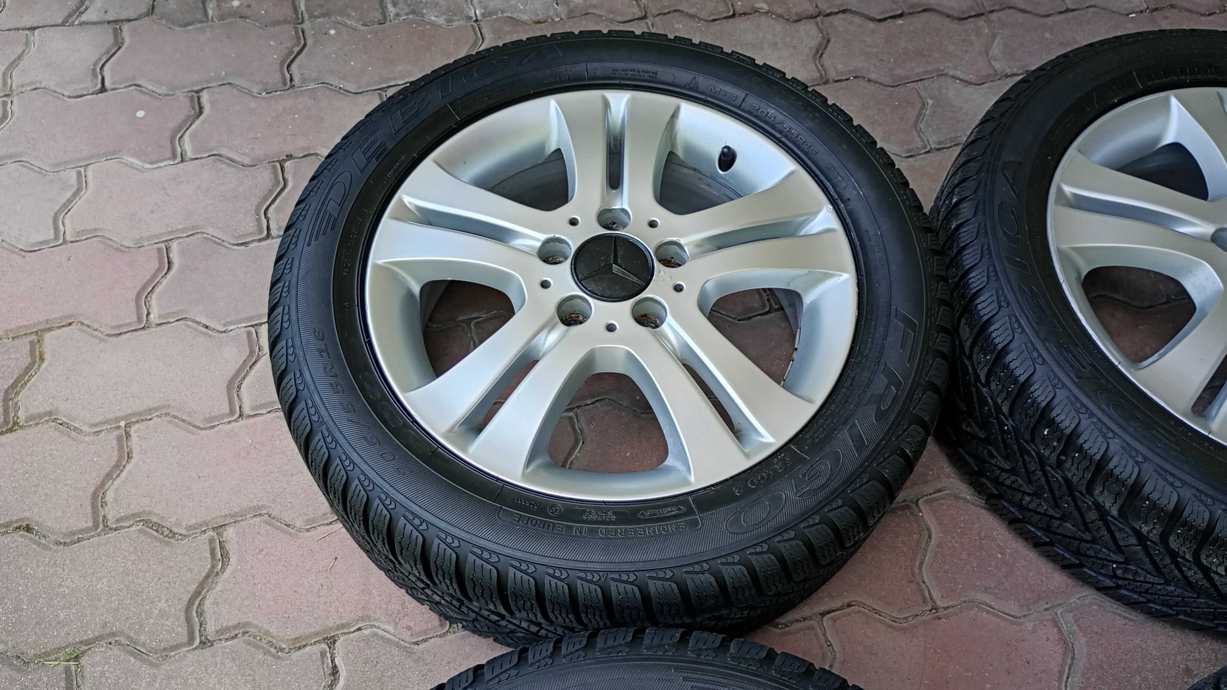 Koła Alufelgi 16'' 5x112 Opony zimowe 205/55/16 Mercedes W169 W245