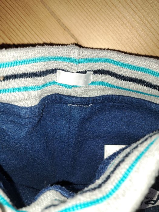 Cieple spodnie i bluza chlopieca  80