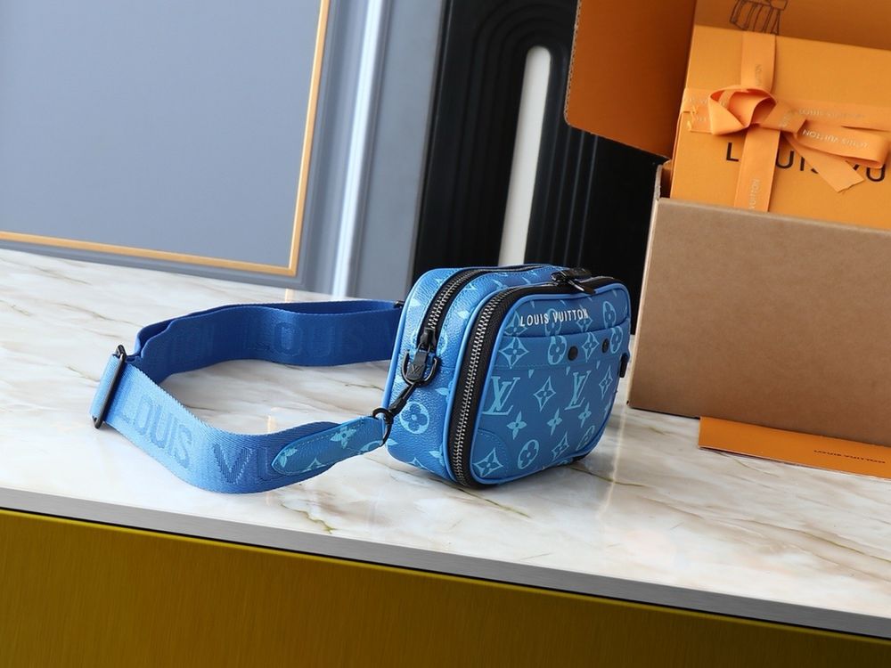 LOUIS VUITTON NOE ALPHA  сумка мужская унисекс черная белая синяя