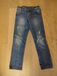 r116 przecierane z dziurami jeansy spodnie F&F r116cm