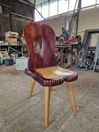 Krzesła,krzesło drewniane rękodzieło w stylu góralskim