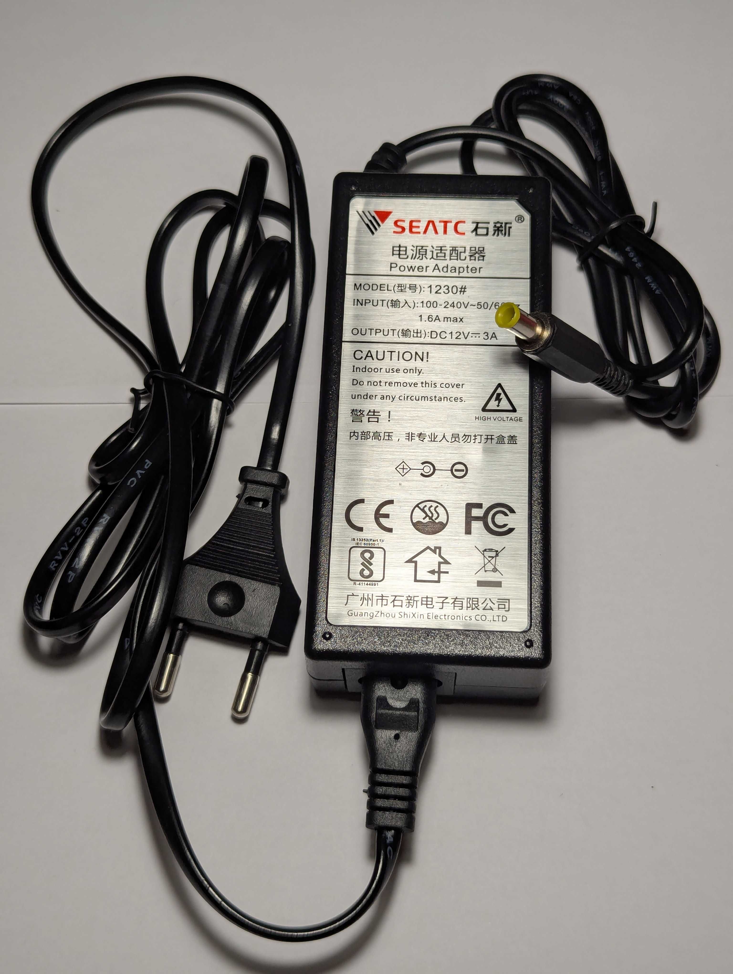 Новий блок живлення питания CASIO AD-A12150LW AD-A12 3A 12V