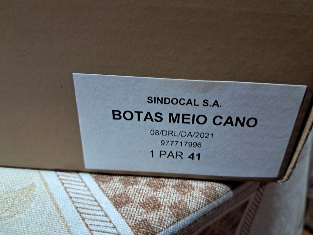 Botas Outono/inverno.Sindocal.Novas em caixa.
