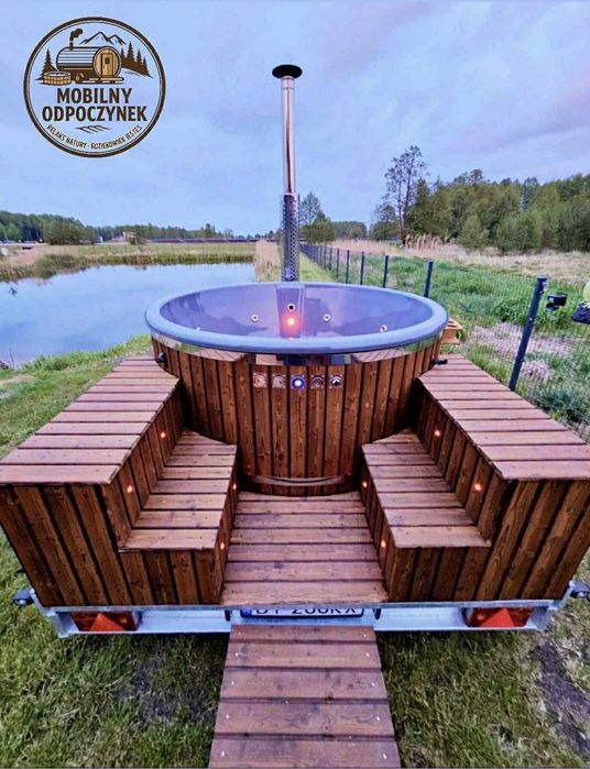 Mobilna sauna i balia ogrodowa- WYNAJEM