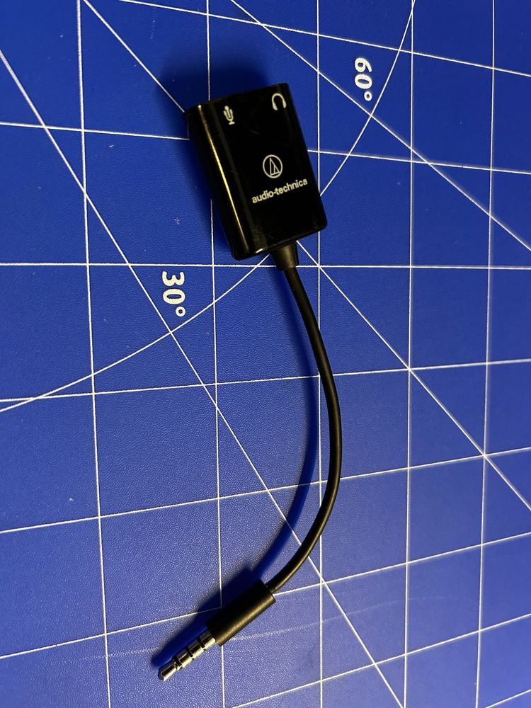 Adapter Audio-Technica do mikrofonu i słuchawek